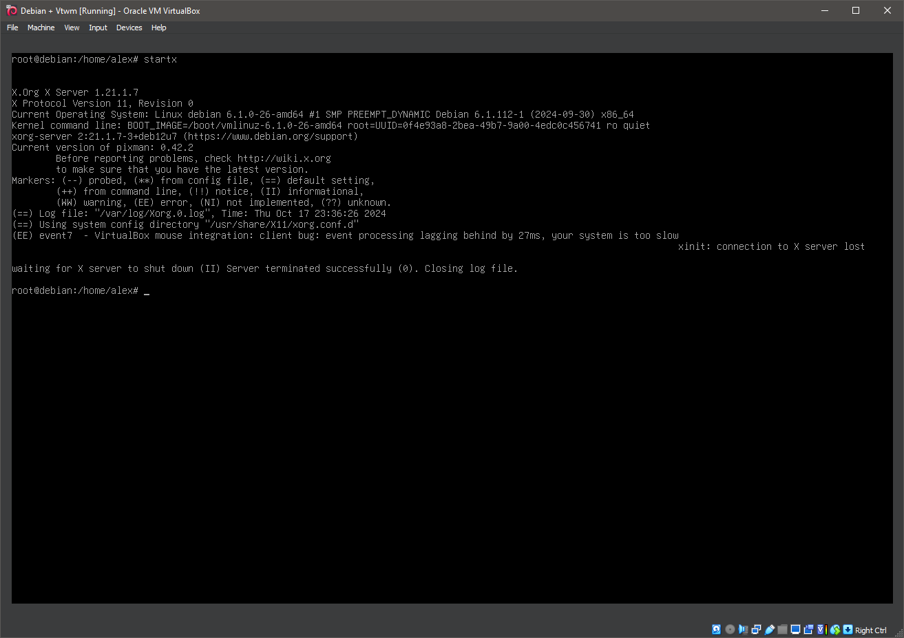 Back to the command line interface